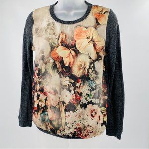 FOREVER 21 Floral Grey Top 0233